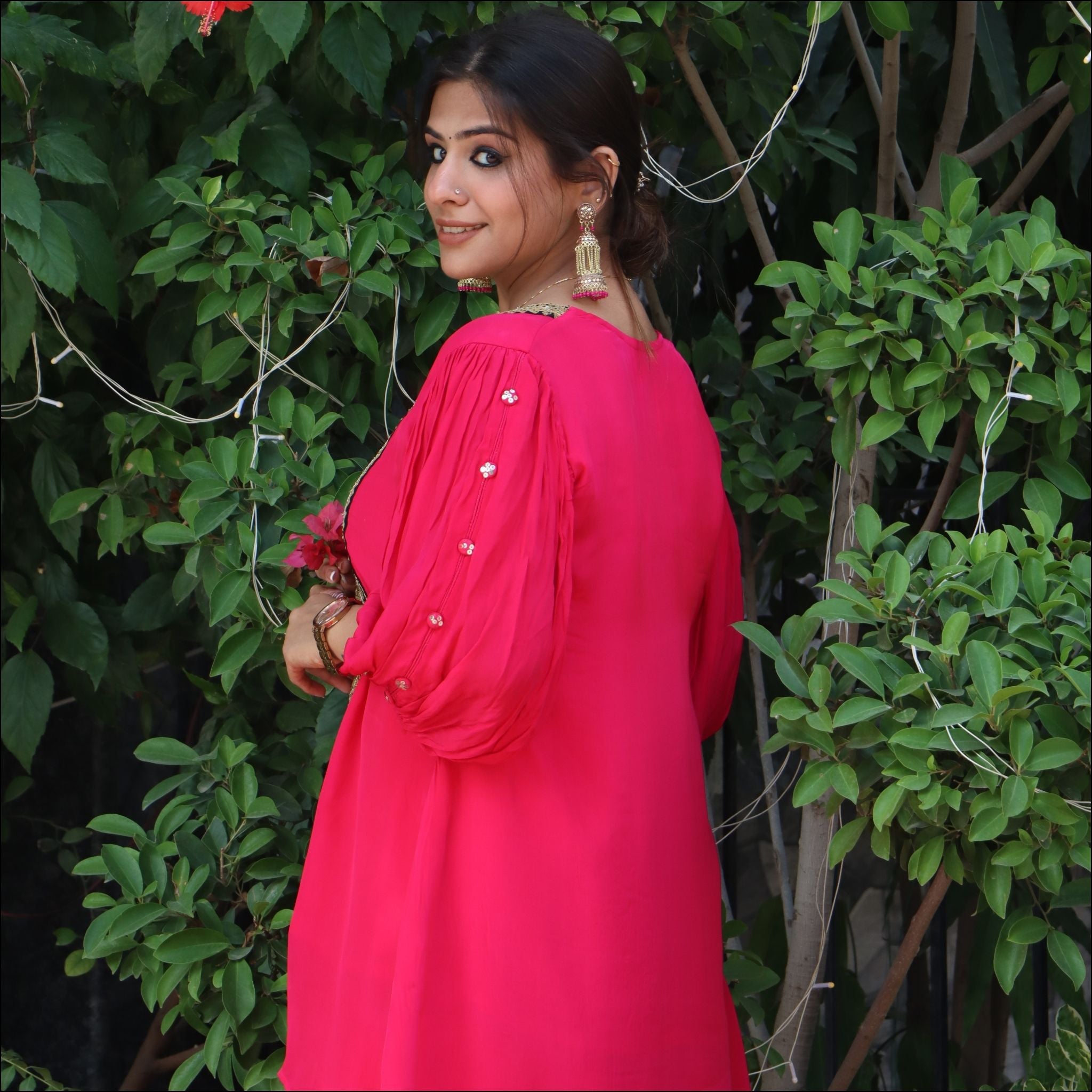 Kurti with Harem Pant & Balloon Sleeves